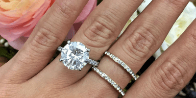 4 carat diamond on size 5 finger