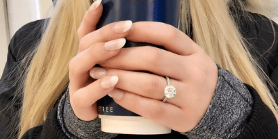 4 carat diamond on size 6 finger