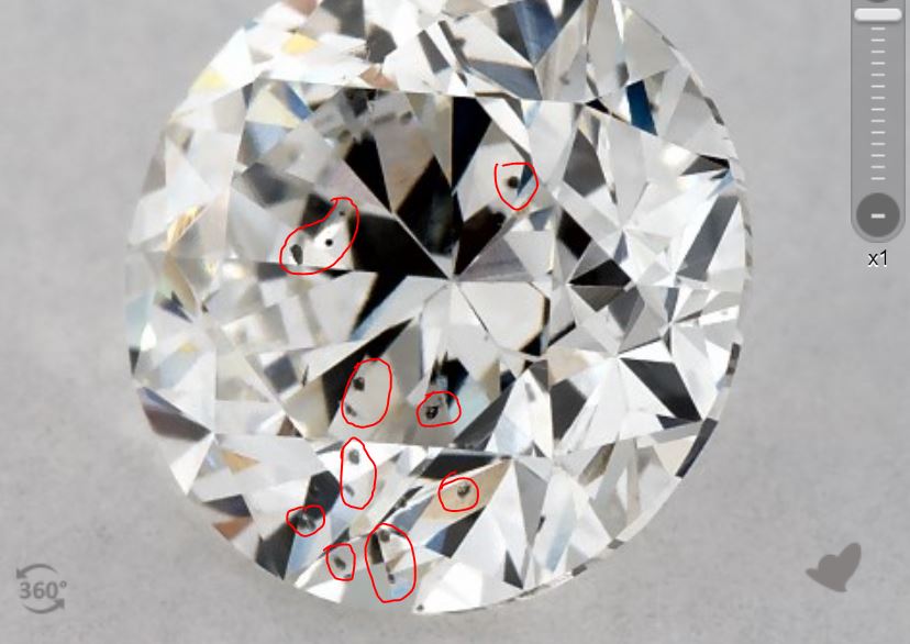 An Included SI1 Diamond